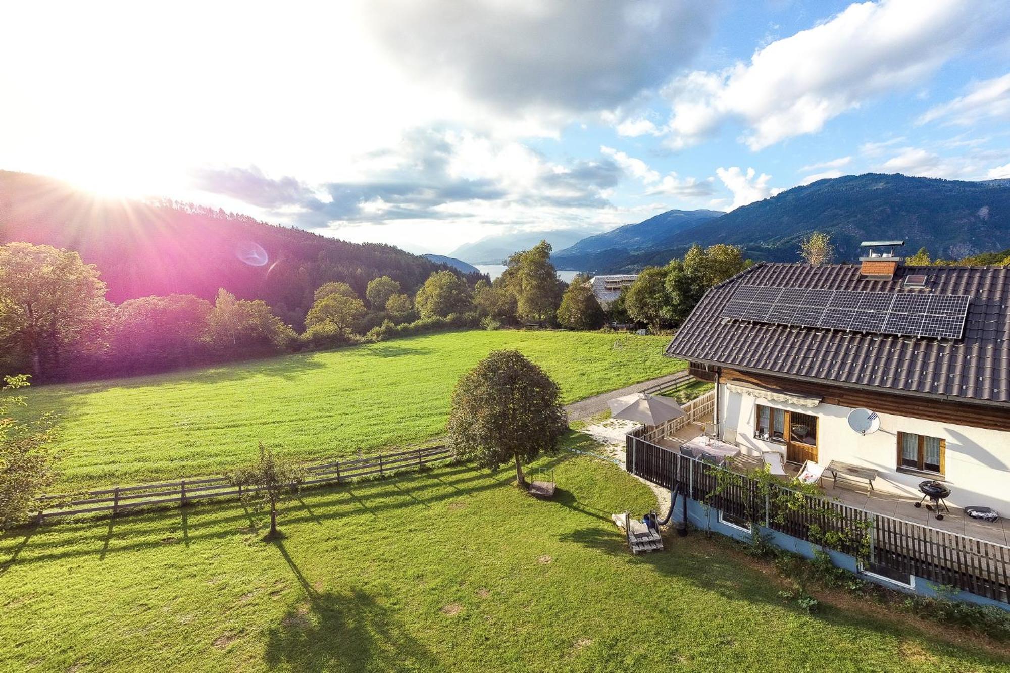 Mirnockahoi - Familienfreundliches Ferienhaus Fuer 4 Erwachsene, Maritimes Bergerlebnis, Panoramablick Von Terrasse Und Balkon, Carinthia, Millstaettersee Ferndorf Dış mekan fotoğraf